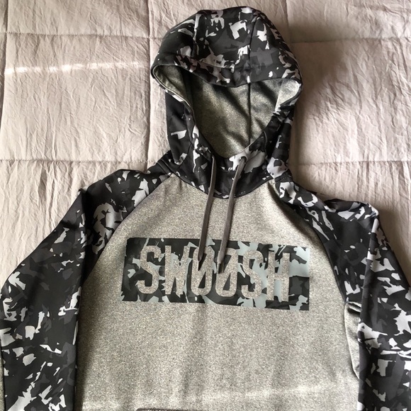 Lettered SWOOSH logo pullover hoodie - Picture 2 of 6